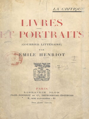 cover image of Livres et portraits